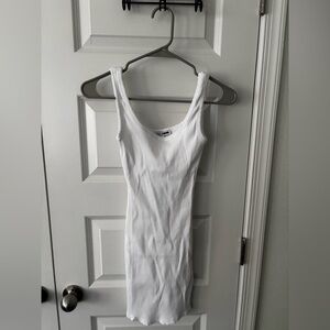 Fashion Nova White Ribbed Dress